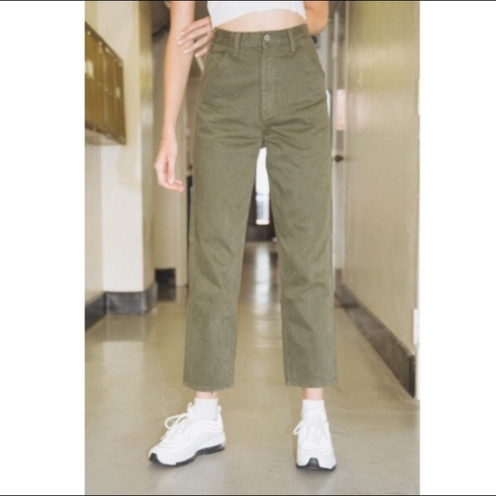 Brandy Melville Ariana painter pants green cargo